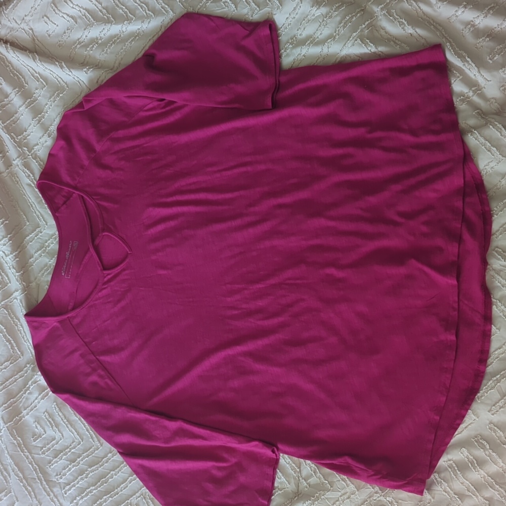 Eddie Bauer Pink Long Sleeve Top Plus size